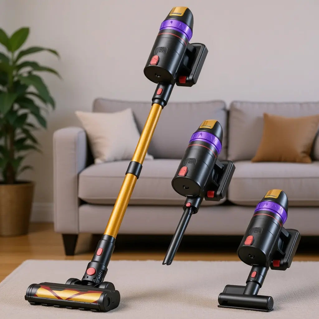 Aspirateur cyclonique sans fil BUTURE 600W avec batterie amovible et accessoires de nettoyage